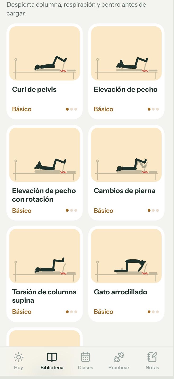 Biblioteca de ejercicios ilustrados